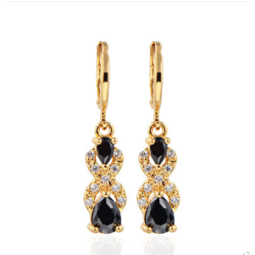 Newest 925 silver CZ tear drop shape earring